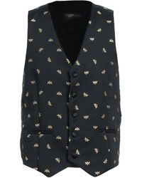 eng geschnittene anzugweste in Grau für Herren Herren Bekleidung Jacken Westen und Gilets Bolongaro Trevor Synthetik 
