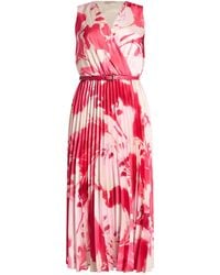 Rinascimento - Fuchsia Midi Dress Polyester, Elastane - Lyst