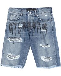 John Richmond - Denim Shorts - Lyst