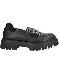 N°21 - Loafers Leather, Textile Fibers - Lyst
