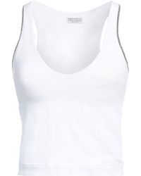 Brunello Cucinelli - Top Cotton, Elastane, Brass - Lyst