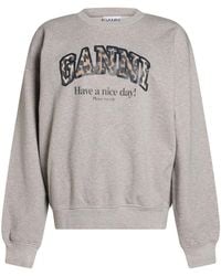 Ganni - Sweatshirt Organic Cotton - Lyst