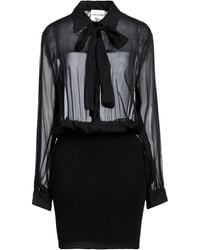 Semicouture - Mini Dress Virgin Wool, Silk, Acetate - Lyst