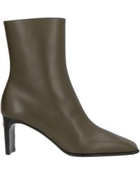 Ferragamo - Khaki Ankle Boots Calfskin - Lyst