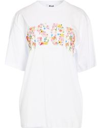 MSGM - T-Shirt Cotton - Lyst