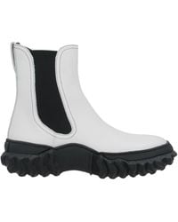 Marni - Ivory Ankle Boots Soft Leather, Textile Fibers - Lyst