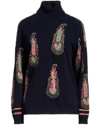 Etro - Midnight Turtleneck Virgin Wool, Viscose, Polyester - Lyst