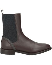 Brunello Cucinelli - Ankle Boots Leather - Lyst