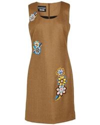 Moschino - Camel Mini Dress Virgin Wool - Lyst