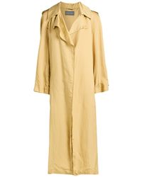Alberta Ferretti - Overcoat & Trench Coat Cupro, Silk - Lyst