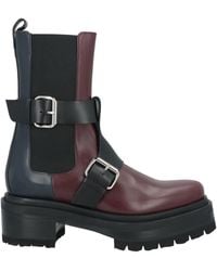 Pierre Hardy - Burgundy Ankle Boots Leather - Lyst