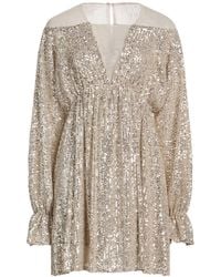 Relish - Ivory Mini Dress Polyester, Elastane - Lyst