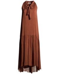 Manila Grace - Maxi Dress Viscose, Silk - Lyst