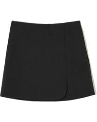COS - Quilted Wrap Mini Skirt - Lyst