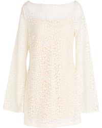 STAUD - Ivory Mini Dress Organic Cotton, Polyamide - Lyst