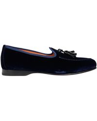 Santoni - Loafers Textile Fibers, Leather - Lyst