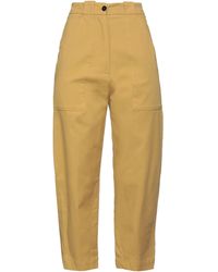 Tela - Ocher Pants Cotton, Elastane - Lyst
