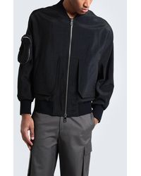 ニールバレット ネイビー MA-1 Neil Barrett X Alpha Industries Ma-1 Bomber Jacket in Black for