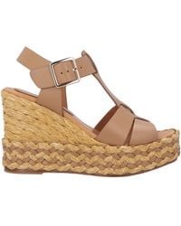 Paloma Barceló - Sandals Cow Leather, Natural Raffia - Lyst
