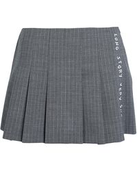 MAX&Co. - Longveryshort Collaboration With Pietro Terzini Mini Skirt Polyester, Virgin Wool, Elastane - Lyst