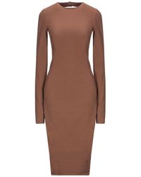 Rick Owens Knielanges Kleid - Braun