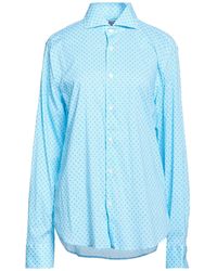 Fedeli - Azure Shirt Cotton, Elastane - Lyst