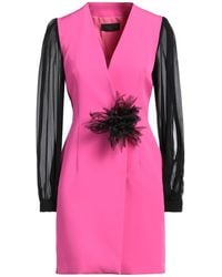 Gaelle Paris - Noir Fuchsia Mini Dress Polyester, Elastane - Lyst