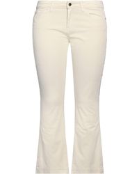 Kaos - Ivory Pants Cotton, Elastane - Lyst