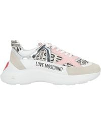 Moschino - Sneakers Leather, Textile Fibers, Synthetic Material - Lyst