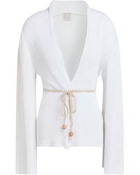 120% Lino - Strickjacke - Lyst
