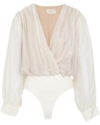 ViCOLO - Ivory Bodysuit Lyocell, Polyester - Lyst
