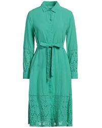 120% Lino - Midi Dress - Lyst