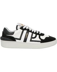 Lanvin - Panelled Lace-Up Sneakers - Lyst