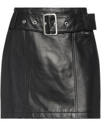 ARMANI EXCHANGE - Mini Skirt Ovine Leather - Lyst