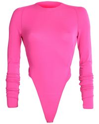 ALESSANDRO VIGILANTE - Fuchsia Bodysuit Polyester, Elastane - Lyst