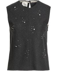 Alysi - Crème Top Viscose, Polyester, Wool, Elastane - Lyst