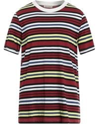 Marni - Embroidered Logo Striped Crewneck T-Shirt - Lyst
