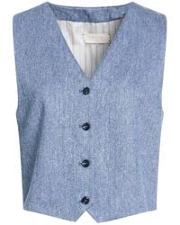Circolo 1901 - Tailored Vest Linen, Cotton - Lyst