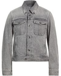 Versace - Denim Outerwear Cotton, Calfskin - Lyst