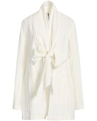Masnada - Ivory Blazer Cotton, Linen, Wool - Lyst