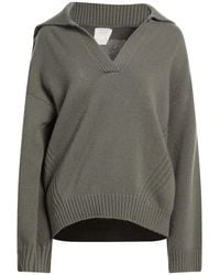 Marella - Monochrome Military Sweater Virgin Wool - Lyst