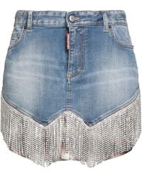 DSquared² - Denim Skirts - Lyst