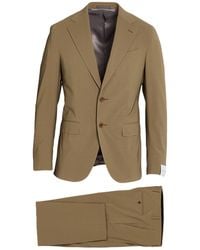 Caruso - Khaki Suit Wool, Elastane - Lyst
