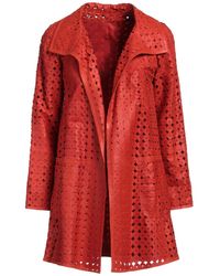 Pearls - Overcoat & Trench Coat Leather - Lyst