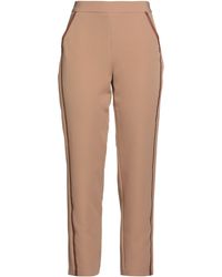 SIMONA CORSELLINI - Camel Pants Polyester, Elastane - Lyst