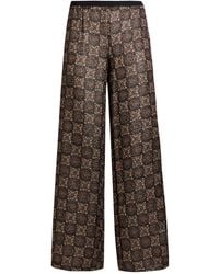 Siyu - Dark Pants Wool, Lurex, Silk, Nylon, Cotton - Lyst
