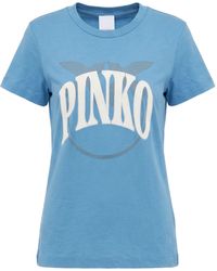 Pinko - Denim Light T-Shirt Cotton - Lyst