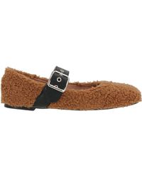 HADEL - Camel Ballet Flats Textile Fibers - Lyst