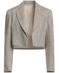 Veste Synthétique Brunello Cucinelli en coloris Neutre blazers et vestes de tailleur Femme Vêtements Vestes Vestes sport 