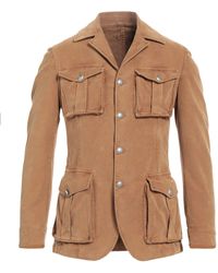 L.B.M. 1911 - Camel Jacket Cotton, Elastane - Lyst